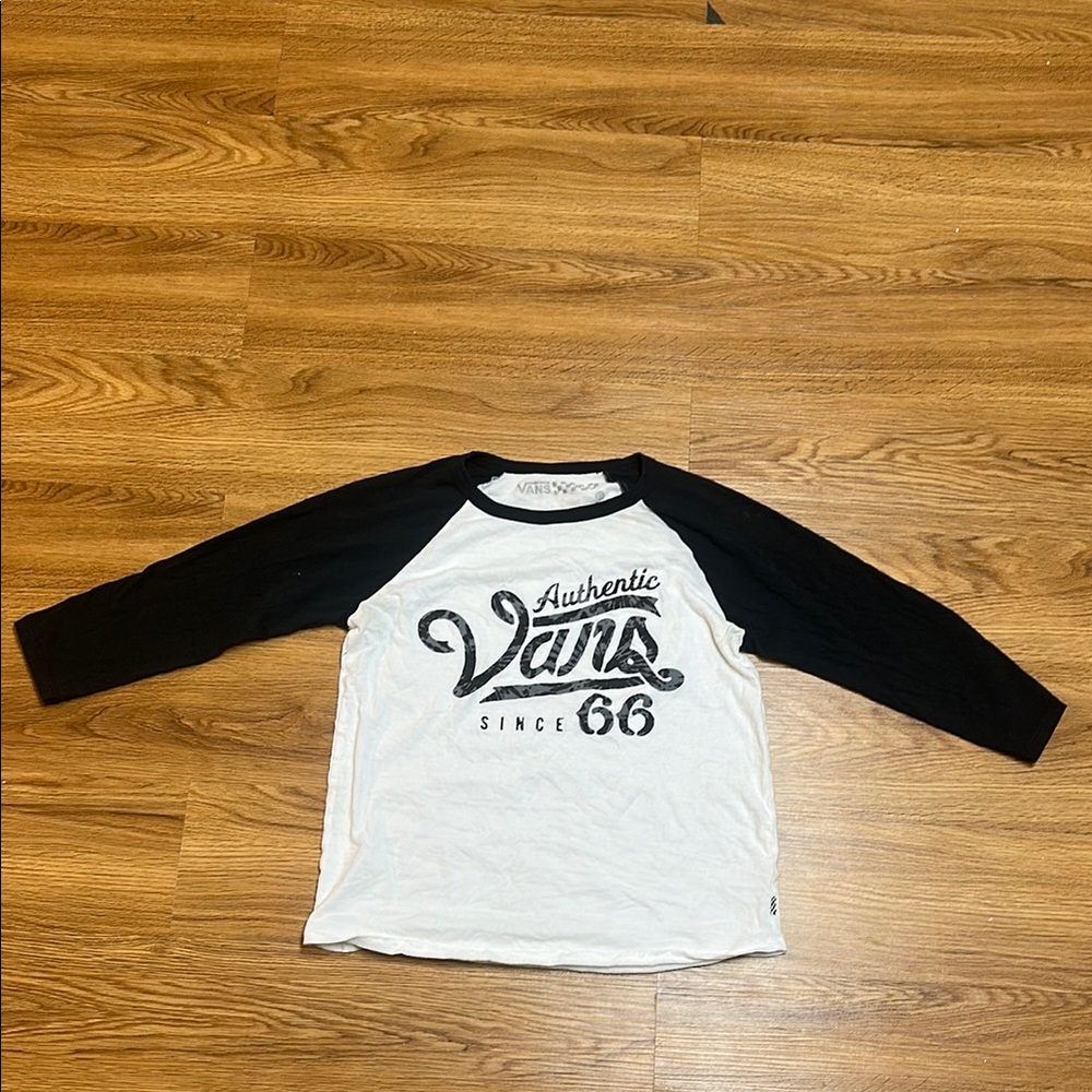Women’s vans Black and White Raglan Shirt